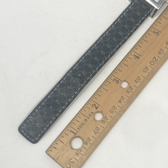 Vivani Watch Women 25mm Silver Tone MOP Dial Black Heart Band New Battery 8" - Picture 16 of 16